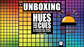 Hues and Cues Unboxing, a color based party game from The Op