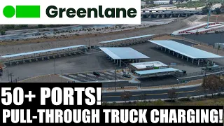 MASSIVE Electric Truck Stop With 50+ Ports, Pull-Through 400kW Charging & Ready for Megawatt!