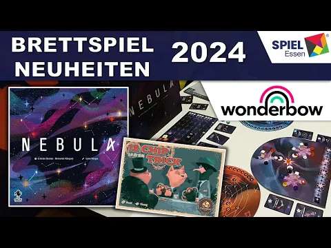 BrettspielNeuheiten Nebula & 12 Chip Trick zur Spiel 2024 von Wonderbow Games Kurzüberblick
