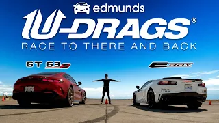 U-DRAG RACE: Corvette E-Ray vs. Mercedes AMG GT 63 S E Performance | Handling, Quarter Mile & More