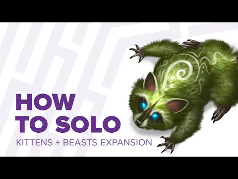 How to play The Isle of Cats Solo mode with the Kittens + Beasts expansion