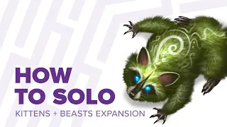 How to play The Isle of Cats Solo mode with the Kittens + Beasts expansion