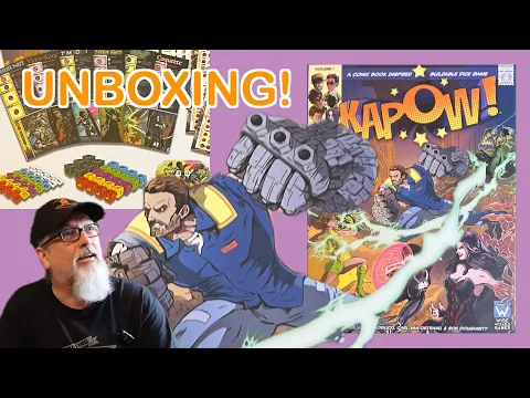 Kapow! | A Comic Book Inspired Buildable Dice Game | Wise Wizard Games | Unboxing