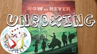 Now or Never Unboxing, Red Raven Games, Ryan Laukat, Tolle Illustrationen und fantastische Welten
