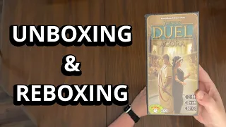 7 Wonders Duel: Agora Expansion - Board Game Unboxing & Reboxing - What's in the Box?