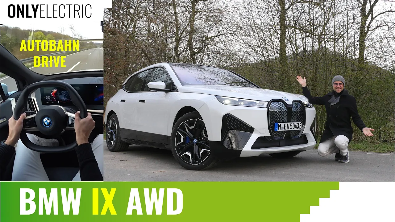 BMW iX xDrive50 AWD - German Autobahn Test Drive, Battery efficiency & Range Test