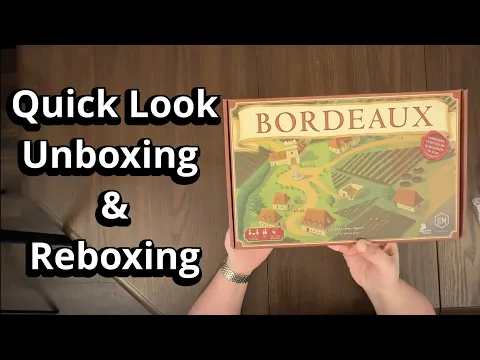 Bordeaux (Viticulture Expansion) Game Unboxing & Reboxing - What's Inside the box?