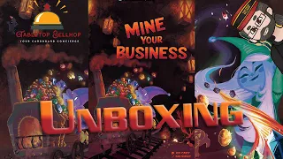 Mine Your Business Unboxing, A quick and tricky spatial puzzle game about mining gnomes