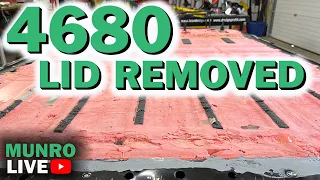 FINALLY! 4680 Battery Pack Lid off | Tesla Model Y Update