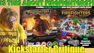 Firefighters on Duty Board Game - Kickstarter Critique Review