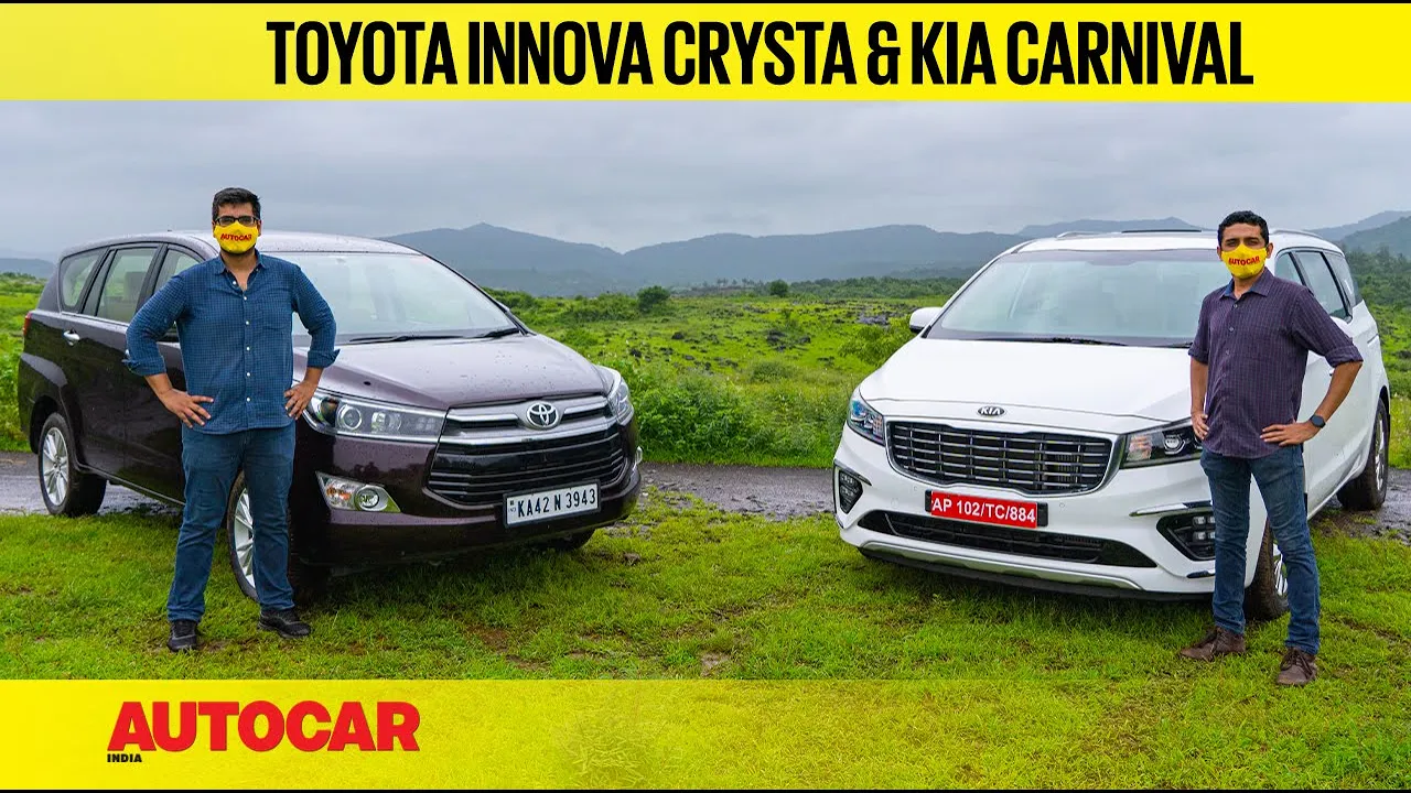 Kia Carnival vs Toyota Innova Crysta - Premium MPVs but oh so different | Comparison | Autocar India