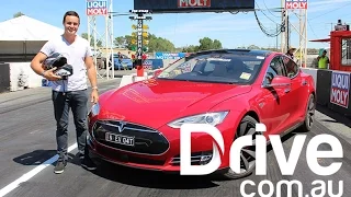 Tesla's Model S takes on the Summernats | Drive.com.au