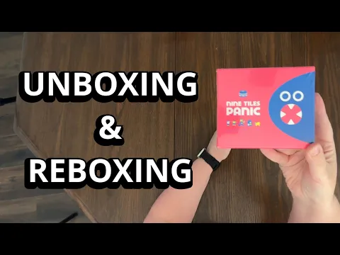 Nine Tiles Panic - Board Game Unboxing & Reboxing - What's in the Box?