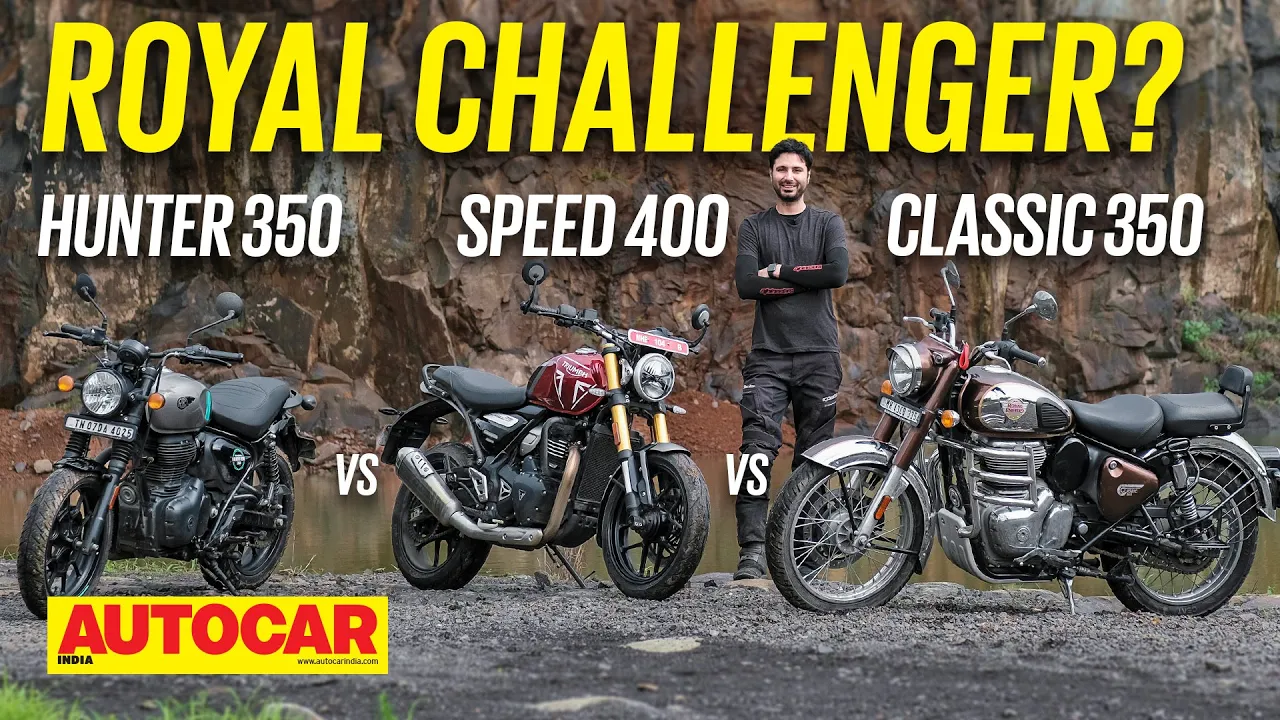 Triumph Speed 400 vs Royal Enfield Hunter 350 & Classic 350 - Royal Challenger? | Autocar India