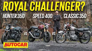 Triumph Speed 400 vs Royal Enfield Hunter 350 & Classic 350 - Royal Challenger? | Autocar India