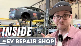 Inside An EV Repair Shop! Konduit EV Revives Old Tesla, Leafs, RAV4