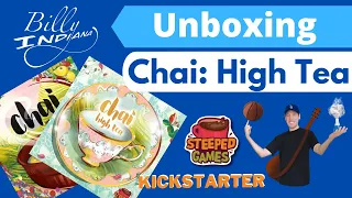 Chai Board Game Unboxing with High Tea Expansion (Kickstarter version from Steeped Games)