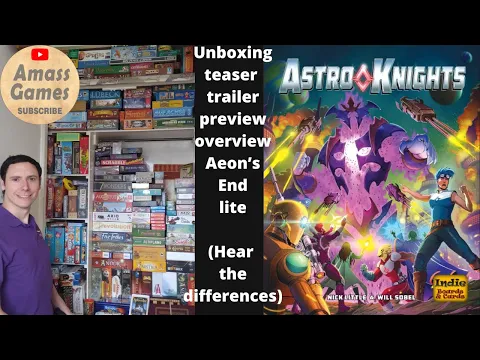 Astro Knights co-op deck building board game unboxing teaser trailer preview overview AmassGames