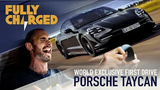 Porsche Taycan WORLD EXCLUSIVE genuine first drive & launch control testing 0-200kph | Fully Charged