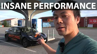 MIC Tesla Model 3 SR+ 90-10 % acceleration and noise test
