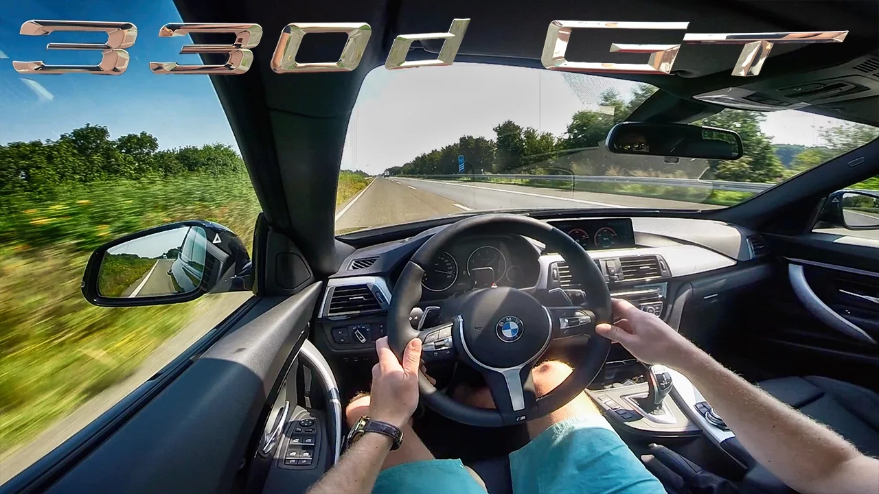 BMW 3 Series GT 2017 330d POV AutoBahn ACCELERATION & TOP SPEED