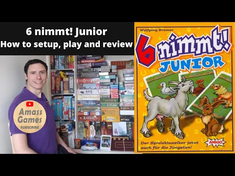 6 nimmt! Junior - how to setup play and review children's card board game * AmassGames * Kramer kids