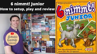 6 nimmt! Junior - how to setup play and review children's card board game * AmassGames * Kramer kids