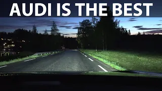 Audi e-tron GT headlights test