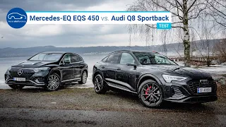 Duell: Mercedes-EQ EQS 450 SUV vs. Audi Q8 Sportback 55