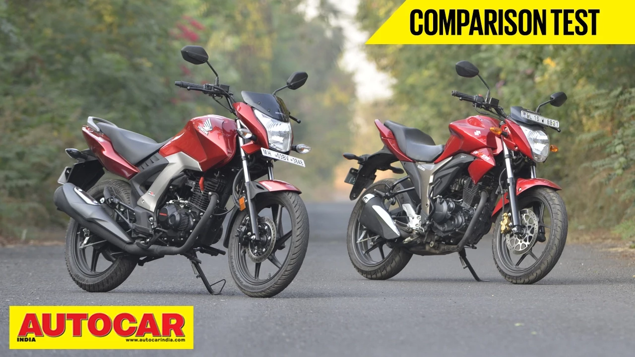 Honda CB Unicorn 160 VS Suzuki Gixxer | Comparison Test | Autocar India