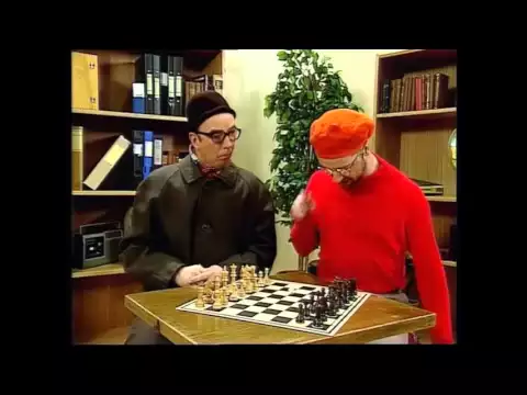 Tidig TV produktion Birger spelar schack