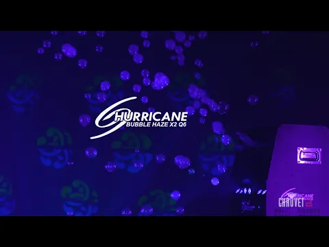 Miniature de la vidéo du produit pour Machine atmosphérique Chauvet Hurricane Bubble Haze X2 Q6 avec LED