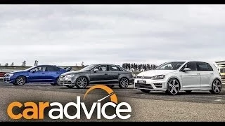 Audi S3 v Subaru WRX STI v Volkswagen Golf R: $60K all-wheel-drive shoot-out