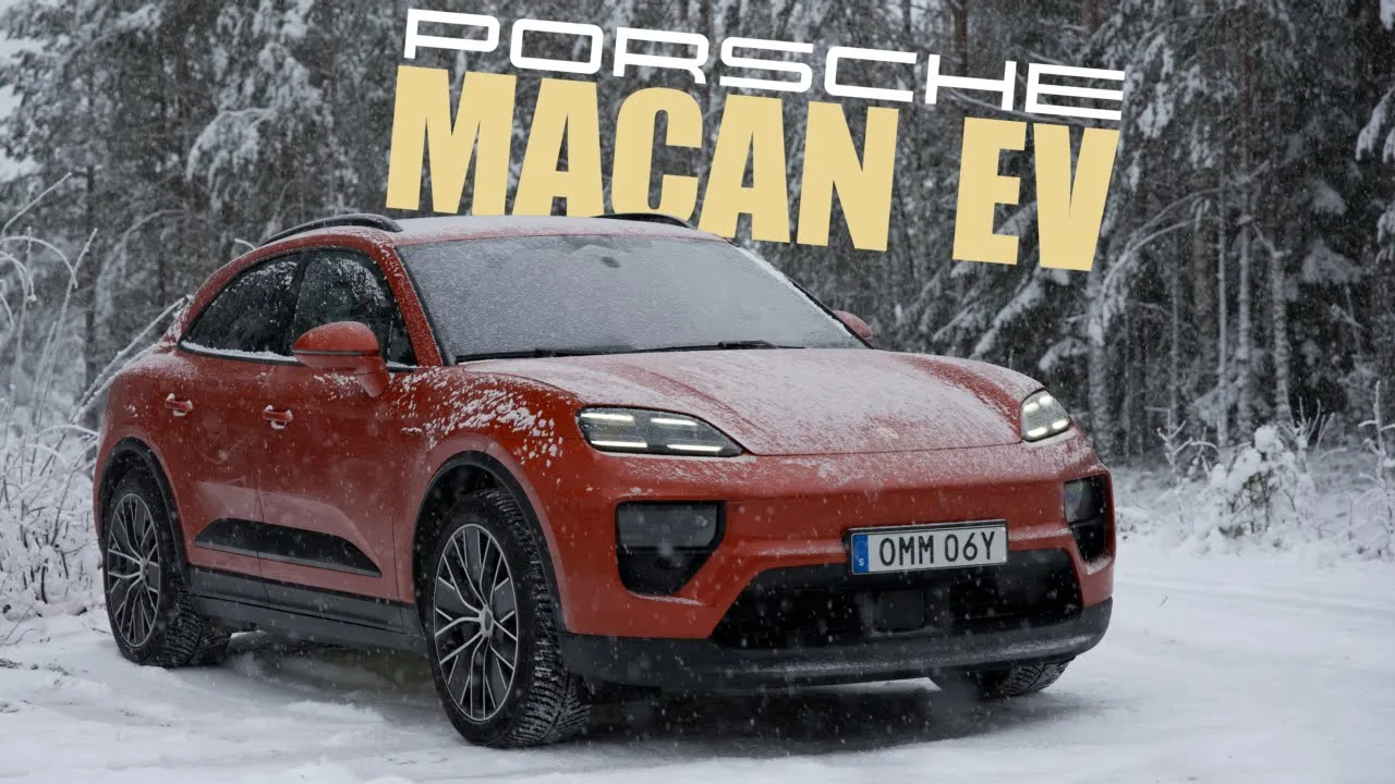 Provkörning: Porsche Macan Electric - vintertest av elbil från Stockholm till Dalarna (ENG SUB)