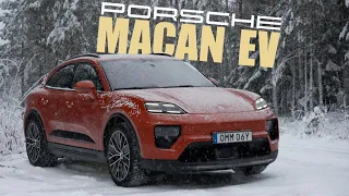 Provkörning: Porsche Macan Electric - vintertest av elbil från Stockholm till Dalarna (ENG SUB)