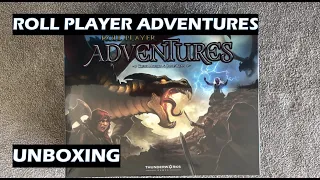 Unboxing Roll Player Adventures (Kickstarter Edition) board game