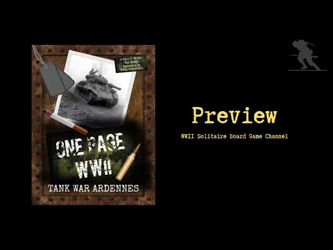 One Page WWII: Tank War Ardennes - Preview