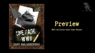 One Page WWII: Tank War Ardennes - Preview