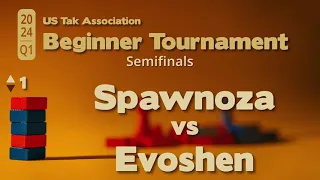 Spawnoza vs Evoshen - 2024 Q1 Beginner Tak Tournament Semifinals - Live Commentary - Game 1