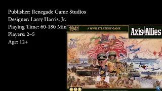 Axis and Allies 1941