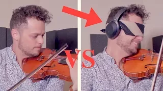 Playing a Risky Violin Piece with Gloves AND Blindfold AND Noise-Cancelling Headphones