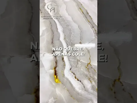 Revestimento Marmorizado Brilhante White 120x240cm Mármore Fácil by Cantinho da Aline