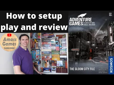 Adventure Games: Gloom City how to setup play and review co-op board game cooperative mystery