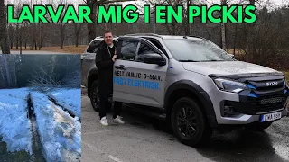Isuzu D-Max BEV - Test av räckvidd, laddning och så fastnar jag i snön...