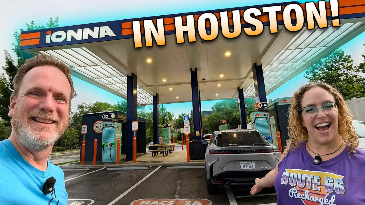 This IONNA EV Charging station in Houston was the perfect place to hide from a storm