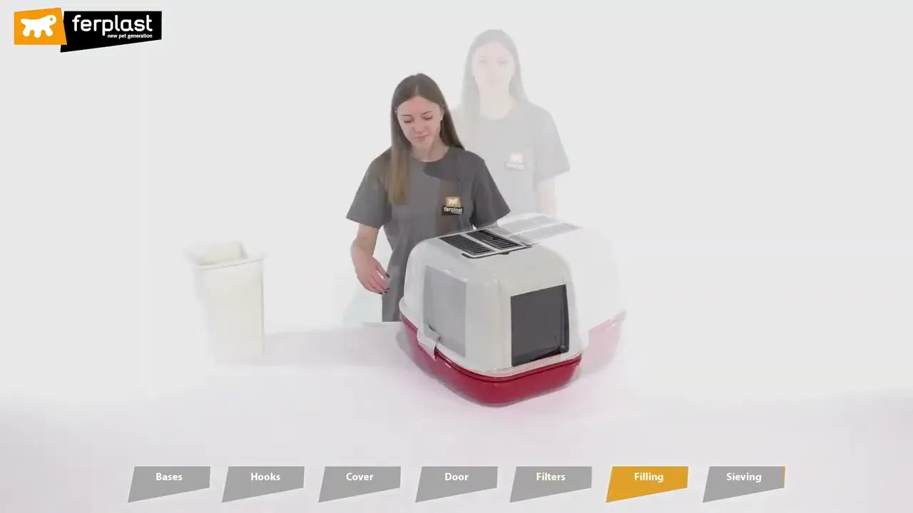 Закрытый туалет Ferplast Magix для кошек с системой просеивания