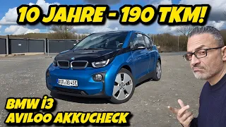10 Jahre alter BMW i3: So viel Akku bleibt nach 190.000 km! (Aviloo Test)