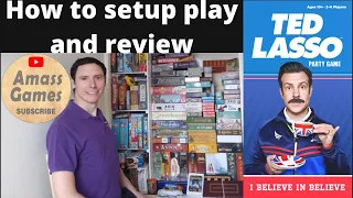 Ted Lasso party game how to setup play and review board game AmassGams Funko football #fun #gametok