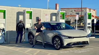 Kia EV6 AWD 77.4kWh 70-MPH Highway Range Test (Windy)