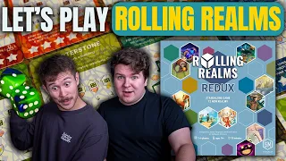 Rolling Realms | Play Along With Us! | Space Base, Parks, and More | Board Game Playthrough